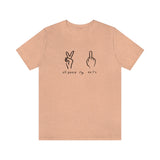 All Peace No F's Unisex Jersey Short Sleeve Tee in a Variety of Colors!