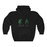 All Peace No F's Pullover Hoodie Sweatshirt in Black, White, or Blue
