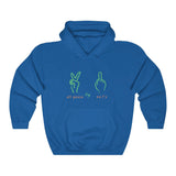 All Peace No F's Pullover Hoodie Sweatshirt in Black, White, or Blue