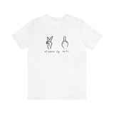 All Peace No F's Unisex Jersey Short Sleeve Tee in a Variety of Colors!