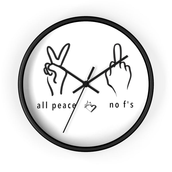 All Peace No F's Wall clock