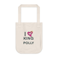 All Peace No F's I Love King Polly Double Sided Organic Canvas Tote Bag